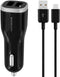 Mobiparts Car Charger - Dual USB 2.4A met USB-C Kabel - Smart IC - Zwart
