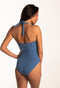 Beachlife Infinity - Overslag badpak - Ingebouwd topje met uitneembare padding - Blauw
