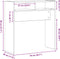 vidaXL - Zwarte - Eiken - Console - Tafel - - - 78x30x80 - cm - - - Gemaakt - van - Samengesteld - Hout