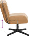vidaXL - Bureaustoel - beige - gekrulde - wolachtige - stof