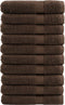 vidaXL - Handdoeken - SOLUND - 10 - st - 600 - g/m² - 100x200 - cm - bruin