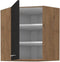 ROCK hoekkast - Lancelot eiken en matera grijs decor melamine - 1 deur - L58 x H72 cm