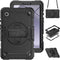 Accezz Rugged Backcover - Tablet Hoes met Schouderstrap - Ingebouwde Screenprotector - Zwart
