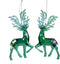 Orn.plc hert blauw/groen l14cm