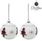 Kerstballen 8 cm (2 uds) Kristal Wit