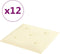 vidaXL - Wandpanelen - 12 - st - 1,08 - m² - 30x30 - cm - kunstleer - crèmekleurig