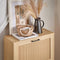 SoBuy FSR155-N - Opbergbank - Houtlook 3 Kleppen Faux Leather - Naturel