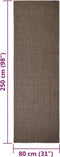 vidaXL - Vloerkleed - 80x250 - cm - natuurlijk - sisal - bruin