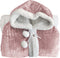Linnick Flanel Fleece Deken + Hoodie met Capuchon Croco - rosé - 140x200cm - 130x180cm - Plaid