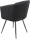 Furnicher - BEN Draaibare Eetkamerstoel - Fluwelen bekleding - Modern design - Stalen frame - Zwart fluweel - Zwarte poten