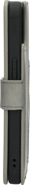 Mobiparts iPhone 15 - Classic Wallet Case - Ruimte voor pasjes - Granite Grey