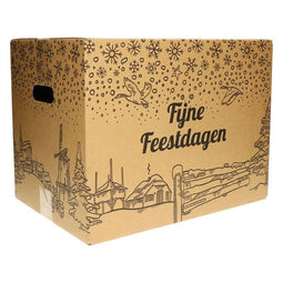 IEZZY - Kerstdoos bedrukt zwart holland-6 490x390x300mm | 15 stuks