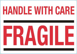IEZZY - Waarschuwingsetiket handle with care 500 stuks