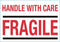 IEZZY - Waarschuwingsetiket handle with care 500 stuks