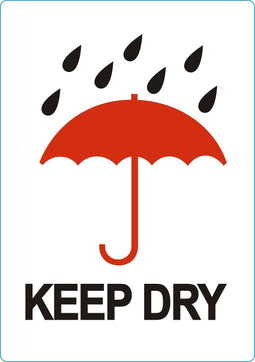 IEZZY - Waarschuwingsetiket keep dry 500 stuks