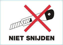 IEZZY - Waarschuwingsetiket niet snijden 500 stuks