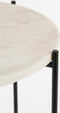 Mica Decorations Bijzettafel Armando - 35x35x45 cm - Marmer - Gebroken Wit