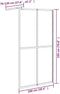vidaXL - Inloopdouchescherm - 100x195 - cm - donker - gehard - glas