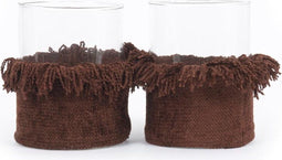 De Oh My Gee Kaarsenhouder - Bordeaux Velvet - L - Set van 2