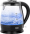 Teesa TSA1030B - Draadloze waterkoker 1,0 liter - Automatische uitschakeling blauw verlicht - Zwart/glas