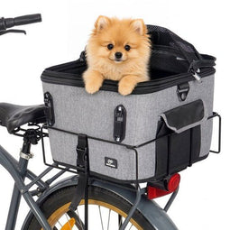 Jake en Jacky Hondenfietsmand - Fietsmand Hond Achterop - Hondenmand Fiets - Autostoel Hond - Kleine