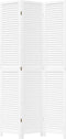 vidaXL - Kamerscherm - met - 3 - panelen - massief - paulowniahout - wit