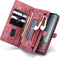 Caseme - Vintage 2 in 1 portemonnee hoes - Geschikt voor Samsung Galaxy S21 FE - Rood