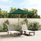 vidaXL - Parasol - met - houten - paal - 198x198x231 - cm - groen