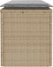 vidaXL - Tuinbank - met - kussen - 110x40x44 - cm - poly - rattan - beige