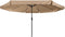 vidaXL - Tuinparaplu - met - LED-verlichting - 395x245 - cm - Taupe
