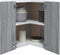 vidaXL - Hanghoekkast - 57x57x60 - cm - bewerkt - hout - grijs - sonoma - eikenkleurig