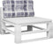 vidaXL - Palletkussen - ruitpatroon - 80x40x12 - cm - stof - ruitpatroon - grijs