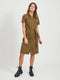 VILA VISAFINA S/S SHIRT DRESS - Dames Jurk - Totale lengte 105 cm bij maat S - Maat S