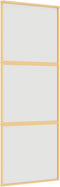 vidaXL - Schuifdeur - 76x205 - cm - mat - ESG-glas - en - aluminium - goudkleurig