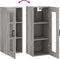 vidaXL - Hangkast - 34,5x34x90 - cm - grijs - sonoma - eikenkleurig