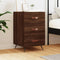 vidaXL - Nachtkastje - 40x40x66 - cm - bewerkt - hout - bruin - eikenkleur