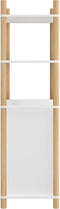 vidaXL - Hoge - kast - 60x40x141 - bewerkt - hout - wit