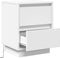 vidaXL - Nachttafels - met - LED-verlichting - - - 2 - stuks - - - Wit - - - 39x34.5x50 - cm