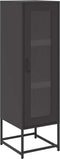 vidaXL - Hoge - kast - 36x39x123 - cm - koudgewalst - staal - zwart