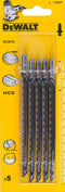 DeWALT DT2076-QZ - Decoupeerzaagbladen HCS - Voor extra rechte zaagsneden in hout (5 stuks)