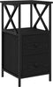 vidaXL - Nachtkastje - Zwart - Eiken - 34x35,5x70 - cm - Houtfineer