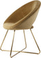 Light & Living Stoel Charlie - Karamel/Goud - Velvet