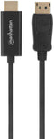 Manhattan 153201 - DisplayPort naar HDMI Kabel - 4K@60Hz 1.8m Zwart