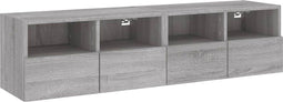 vidaXL - Tv-wandmeubels - 2 - st - 60x30x30 - cm - bewerkt - hout - grijs - sonoma - eiken
