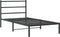 vidaXL - Bedframe - met - hoofdbord - metaal - zwart - 100x190 - cm