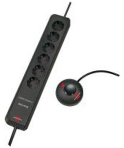 Brennenstuhl Eco-Line Comfort Switch - Stekkerdoos 6-voudig - Voetschakelaar met 1,5m kabel