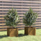 vidaXL - Plantenbakken - 2 - st - 31x31x31 - cm - massief - grenenhout - honingbruin
