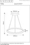 Lucide VIDAL - Hanglamp - Ø 58 cm - LED Dimbaar 1x48W 2700K - Mat Goud / Messing