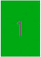 Stickers/etiketten Apli Groen A4 20 Lakens 210 x 297 mm