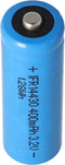 IFR 14430 - 400 mAh 3,2 V LiFePo4-batterij (knop bovenaan) onbeschermd